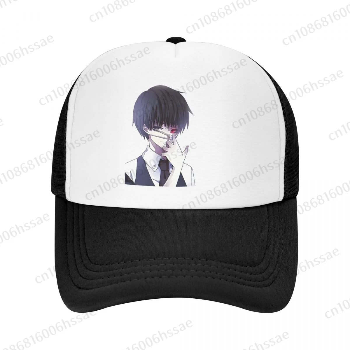 Anime Ken Kaneki Tokyo Ghoul Mesh Baseball Cap Summer Outdoor Men Women Fashion Sport Hats Hip Hop Trucker