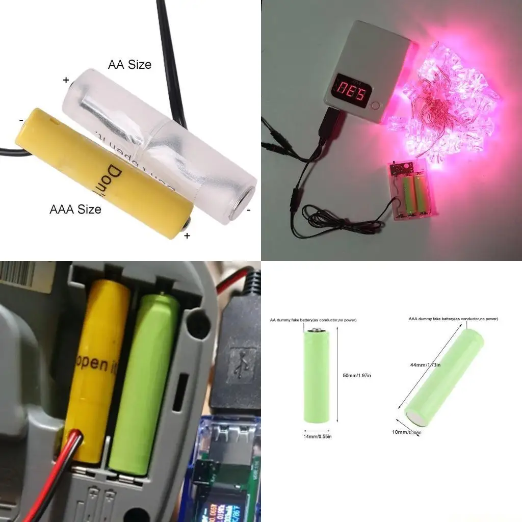 

E56B 3in1 2AAA AA USB-устройство для устранения батарей для дверного звонка с дистанционным управлением, бритвы, светодиодная