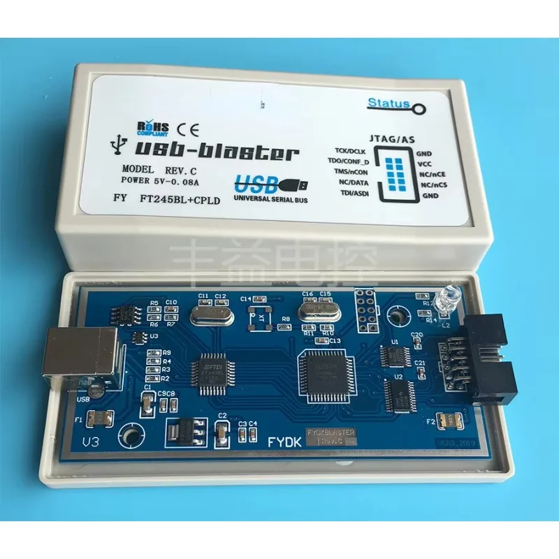 SmCpFY USB Blaster Download Line FPGA/CPLD Downloader REV.C FT245BL+EPM3064AE+74LVC8T245+LVC4T245