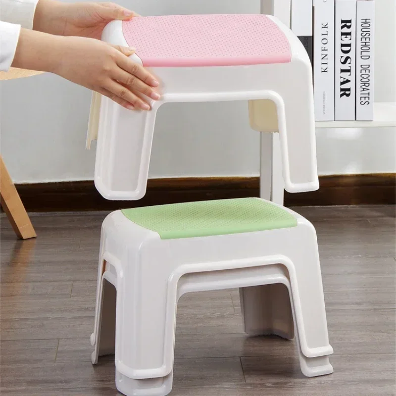 

Bathroom Furniture Plastic Stool Household Thickened Living Room Chair Bathroom Non-Slip Bath Bench