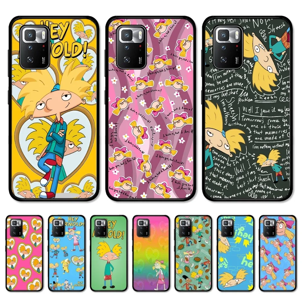 H-Hey A_Arnolds Cartoon Phone Case For Redmi 5 6 7 8 9 10 Plus Pro 6 7 8 9 A GO K20 K30 K40 Pro Plus F3 Fundas