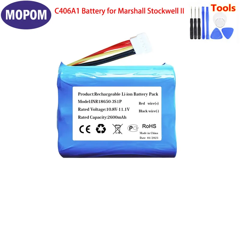 New 3400mAh/2600mAh Battery C406A1 For Marshall Stockwell II 2 Gen Bluetooth Wireless Speaker