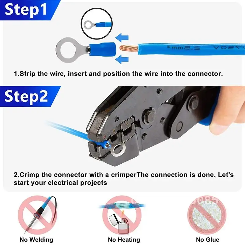 

Assorted Electrical Wire Cable Connector Rolled Kit, Butt Ring Spade, Crimp Terminal, 140 PCs, 480 PCs, 300 PCs, 1200PCs