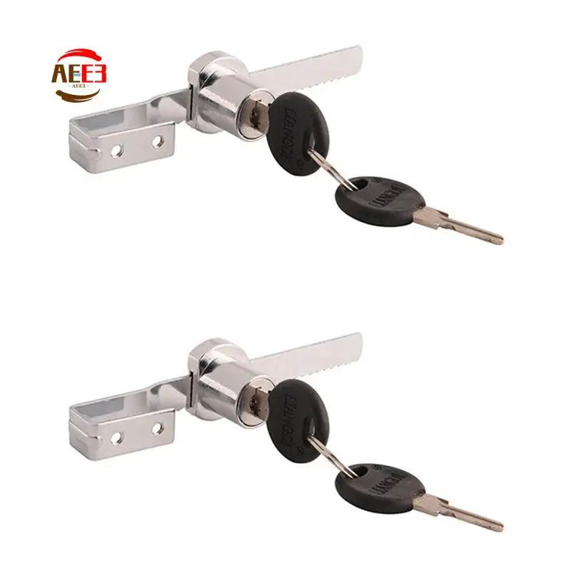 AEE3-2X Display Case Lock Sliding Glass Door Ratchet Lock Security Glass Cabinet Lock With 4 Keys