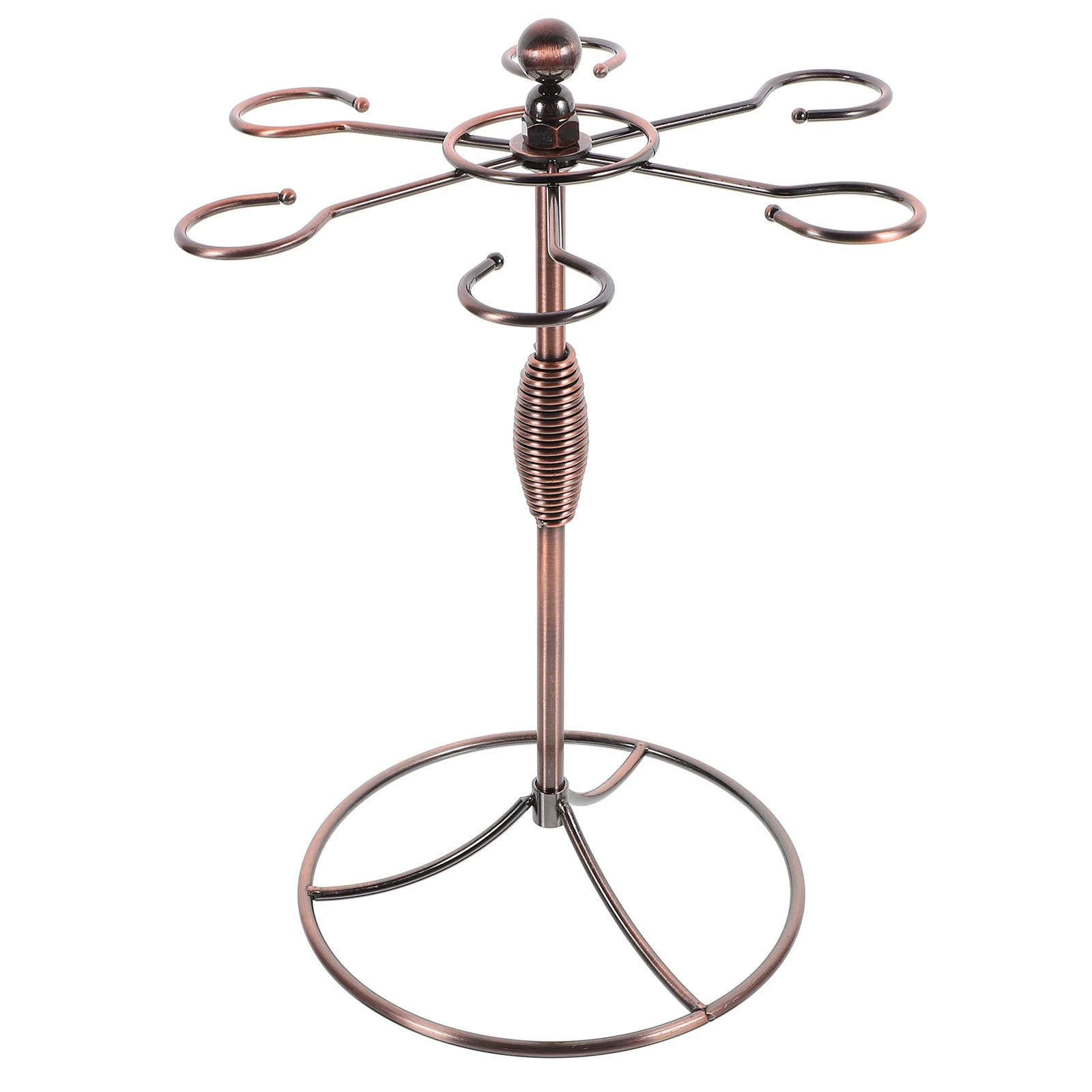 

Vintage Style Iron Wine Glass Rack Hanging Cup Holder Space Saving Stemware Organizer for Home Bar Restaurant Cup Holder