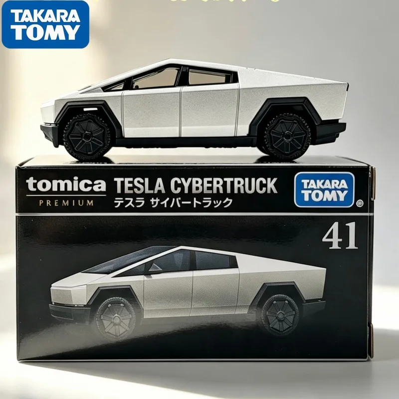 Takara Tomy Tomica Premium 41 Tesla Cybertruck Diecast Alloy Car Model Vehicle Collection Display Gift