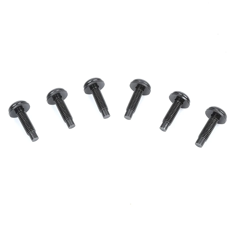 Screws Bolts For LED Light Brackets On Pillars, Windshield Frame, Hinges For 2007-2017 Jeep Wrangler JK, Black 6 Pack