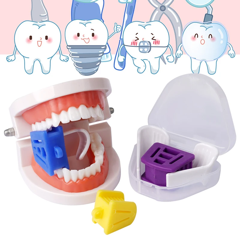 פותחן פה שיניים serclual כרית שיניים סיליקון prop לנשוך גומי רטרקטור אוראלי עם הלשון השומר אספקה אורתודונטית