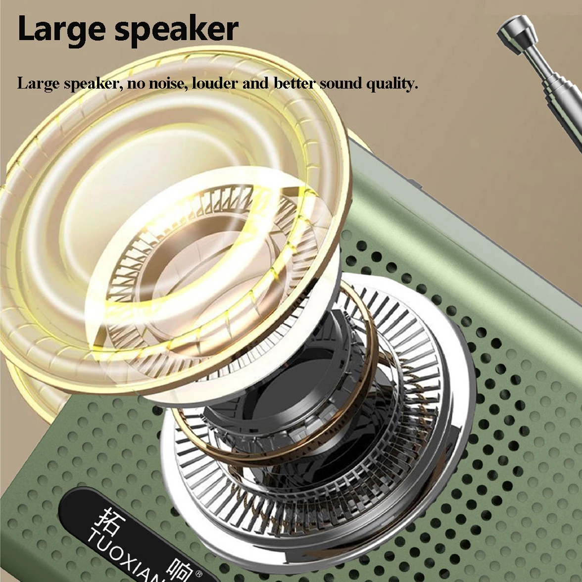 راديو صغير محمول كامل النطاق حساسية عالية FM AM SW أجهزة الراديو مع مكبر صوت قوي 3.5 مللي متر سماعة جاك قابلة للشحن لكبار السن