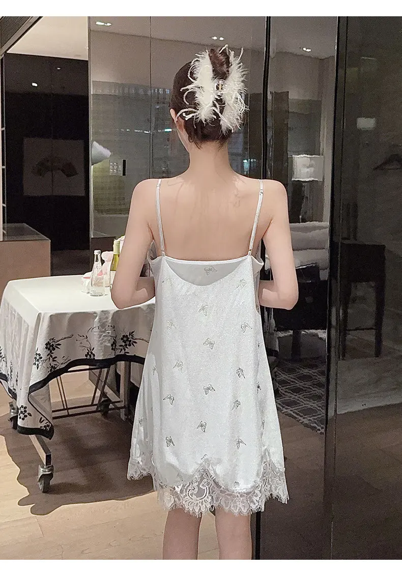 أنثى فراشة الذهب المخملية Twinset رداء مجموعة ثوب النوم الخريف الشتاء القطيفة ملابس خاصة باس النوم صالة ارتداء ملابس المنزل #4