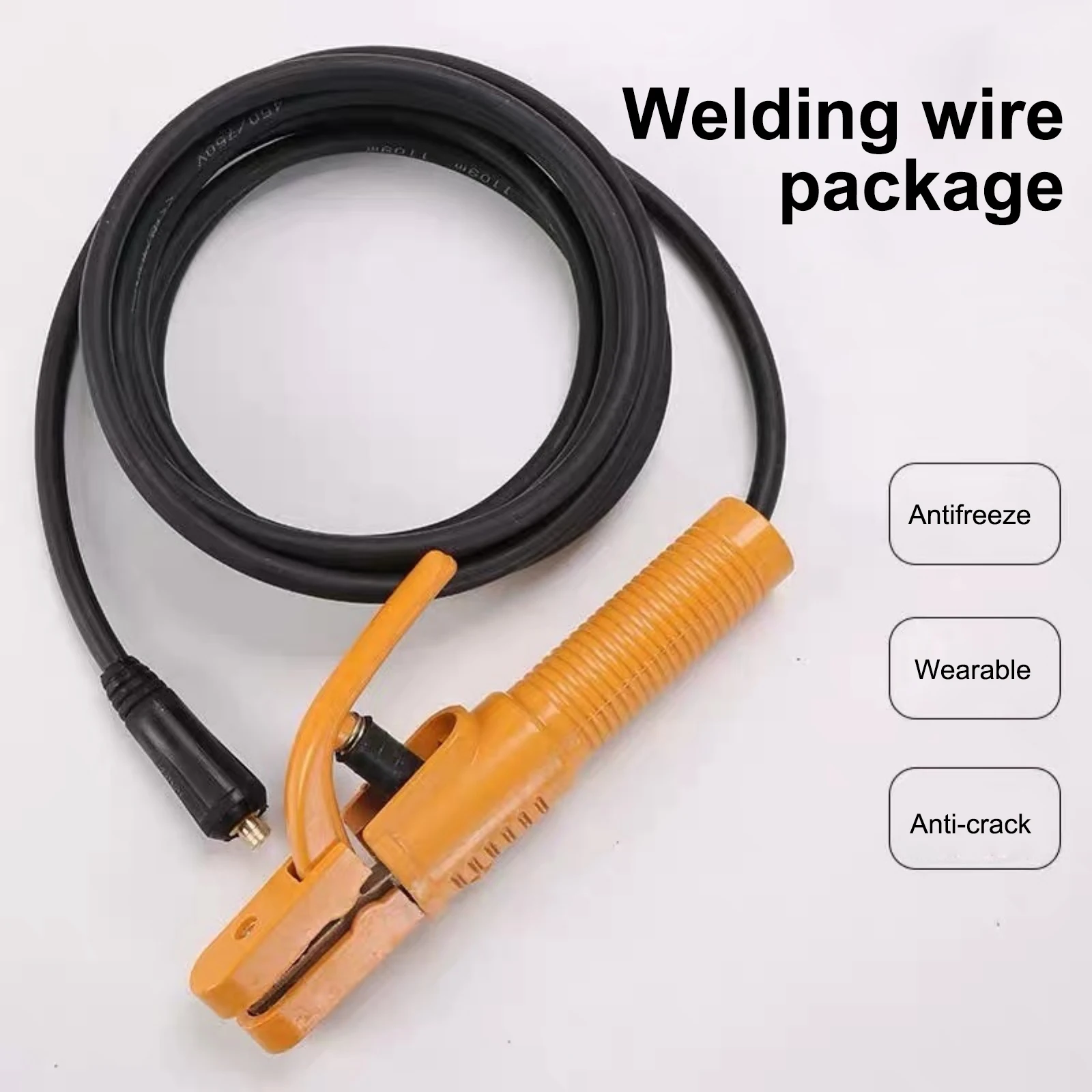 Welding Earth Clamp Clip Set Insulated Handle 300A 5M Cable + Earth Clamp 3M Cable Copper Core Rubber Cable Groud