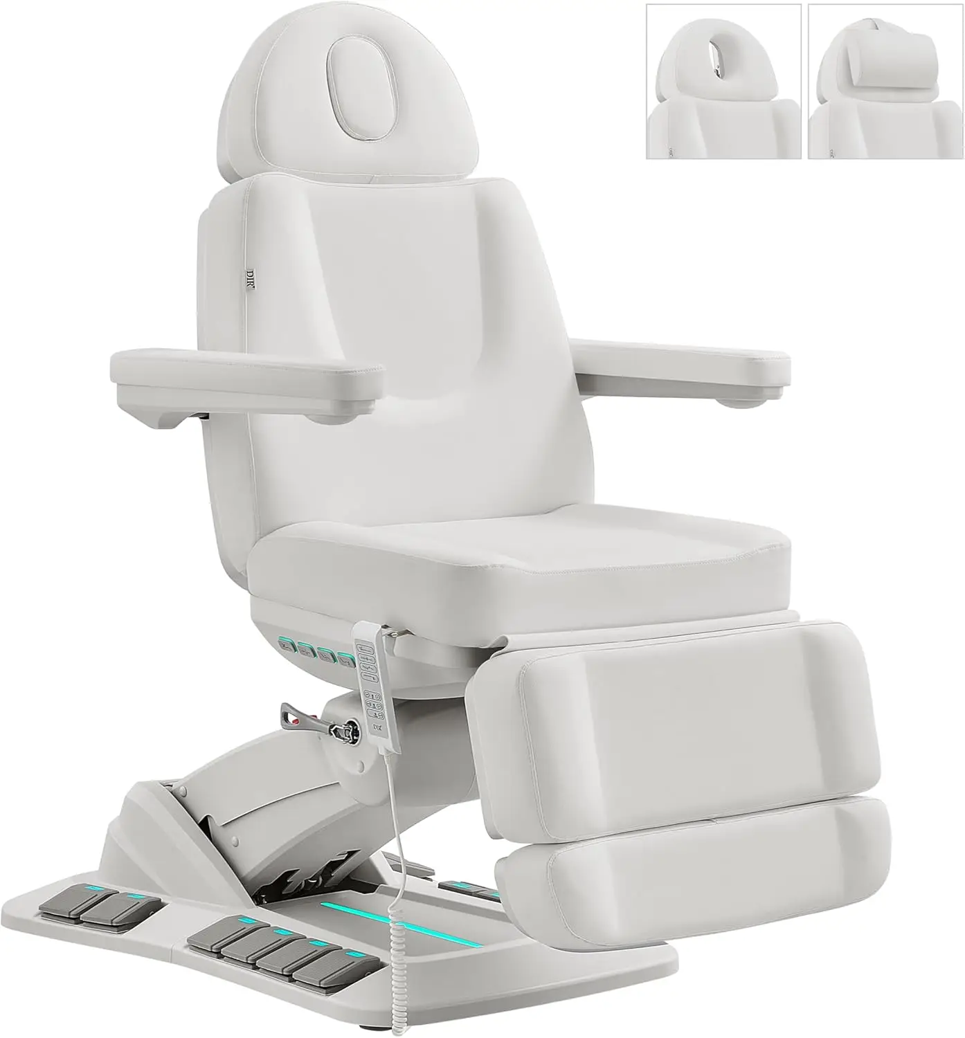 Table bed with foot control lock reset and memory function