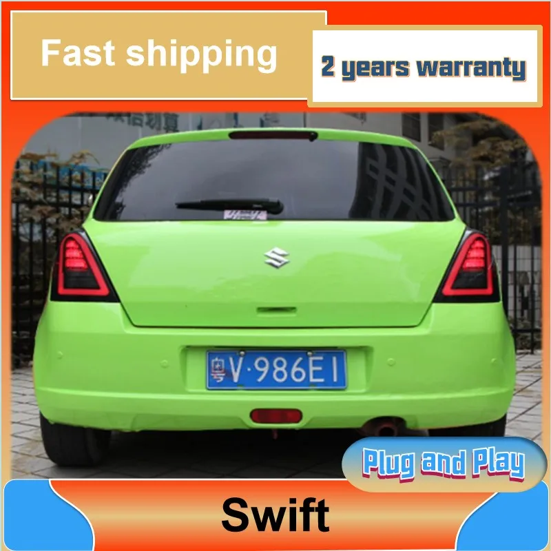 Car Styling for Suzuki Swift Taillight 2005-2014 Swift Tail Lamp Rear DRL Fog Brake Turn Signal Reversing