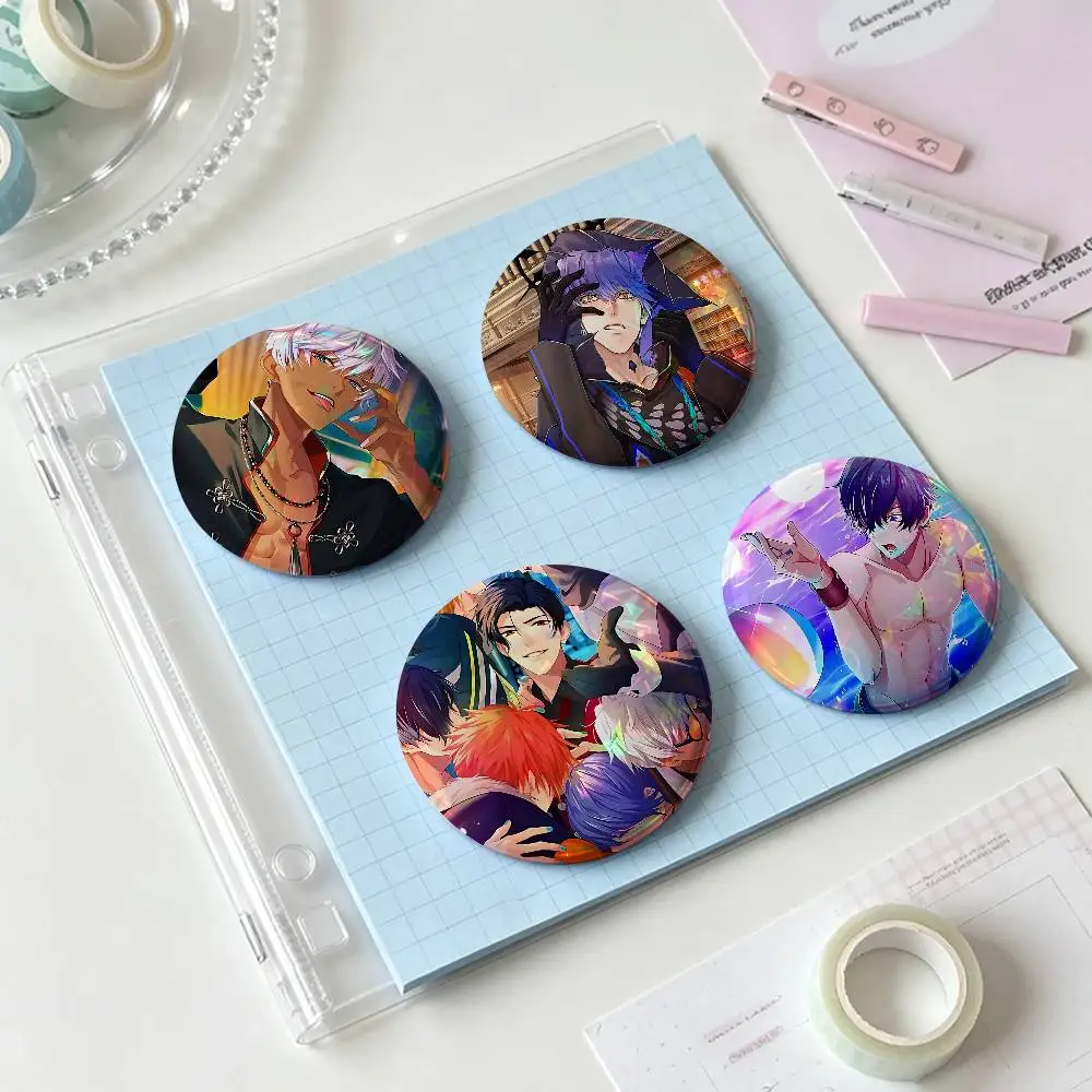Obey Me! Anime Otome Sim Game Enamel Pins Handmade Round Brooch L Killer Yagami Light Cosplay Badge Backpacks Jewelry Gifts
