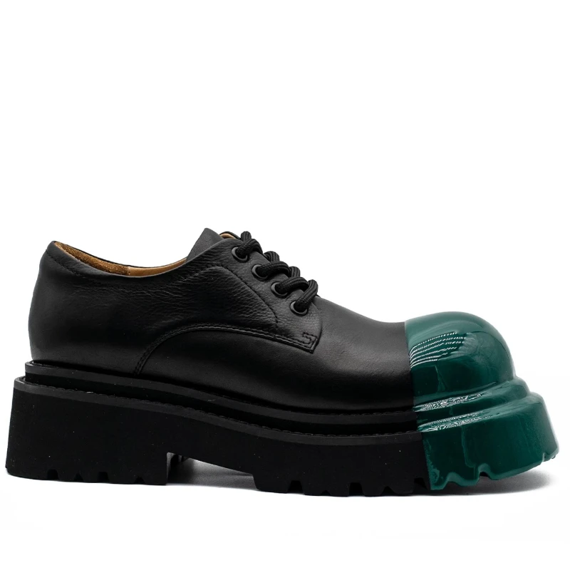

Europe/American Glue Coated Wide Leather Shoes Men's Thick Soled Height Increasing Shoes Genuine Leather Breathable Casual Shoes