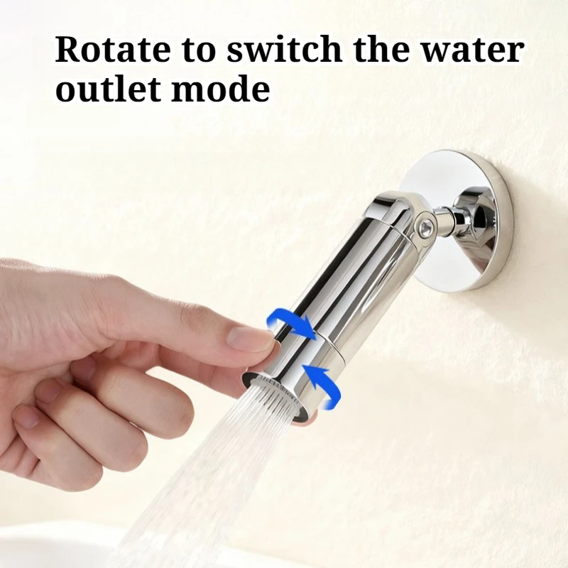Concealed Wall Mounted Basin Faucet Cold Hot Water Foldable Wear Resistant Rust Proof Faucets Durable Household Bathroom Fixture