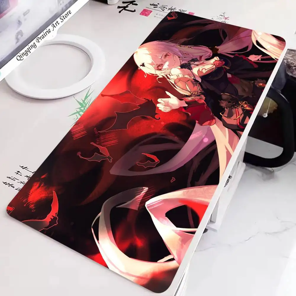 Theresa Anime H-honkai Impact 3rd Mousepad Non-slip Suitable For Office Computers Laptops E-sports Game Desk Mats XXL Keyboard
