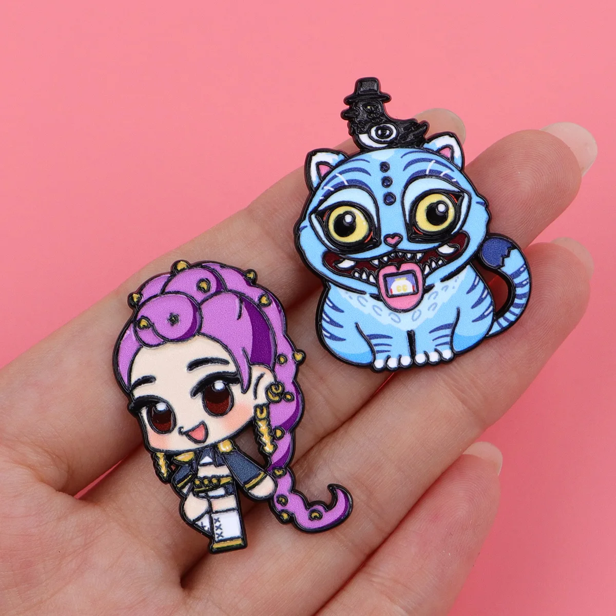 Niedliche Musik Anime Mädchen Metallabzeichen Emaille Pin Brosche für Kleidung Schmuck Anstecknadeln auf Taschen Rucksack Modeaccessoires