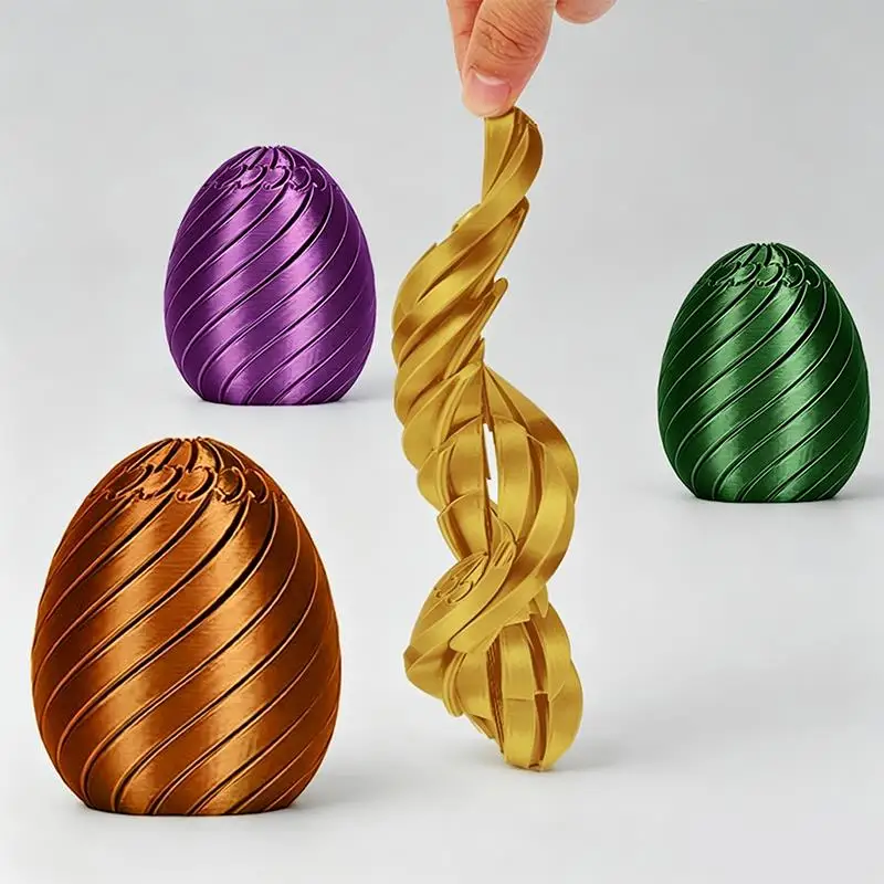 3D Printing Dragon Egg Stress Relief Model Spiral Sphere Gear Circular Deformable Twist Egg Creative Stress-Relief Gadget Gifts