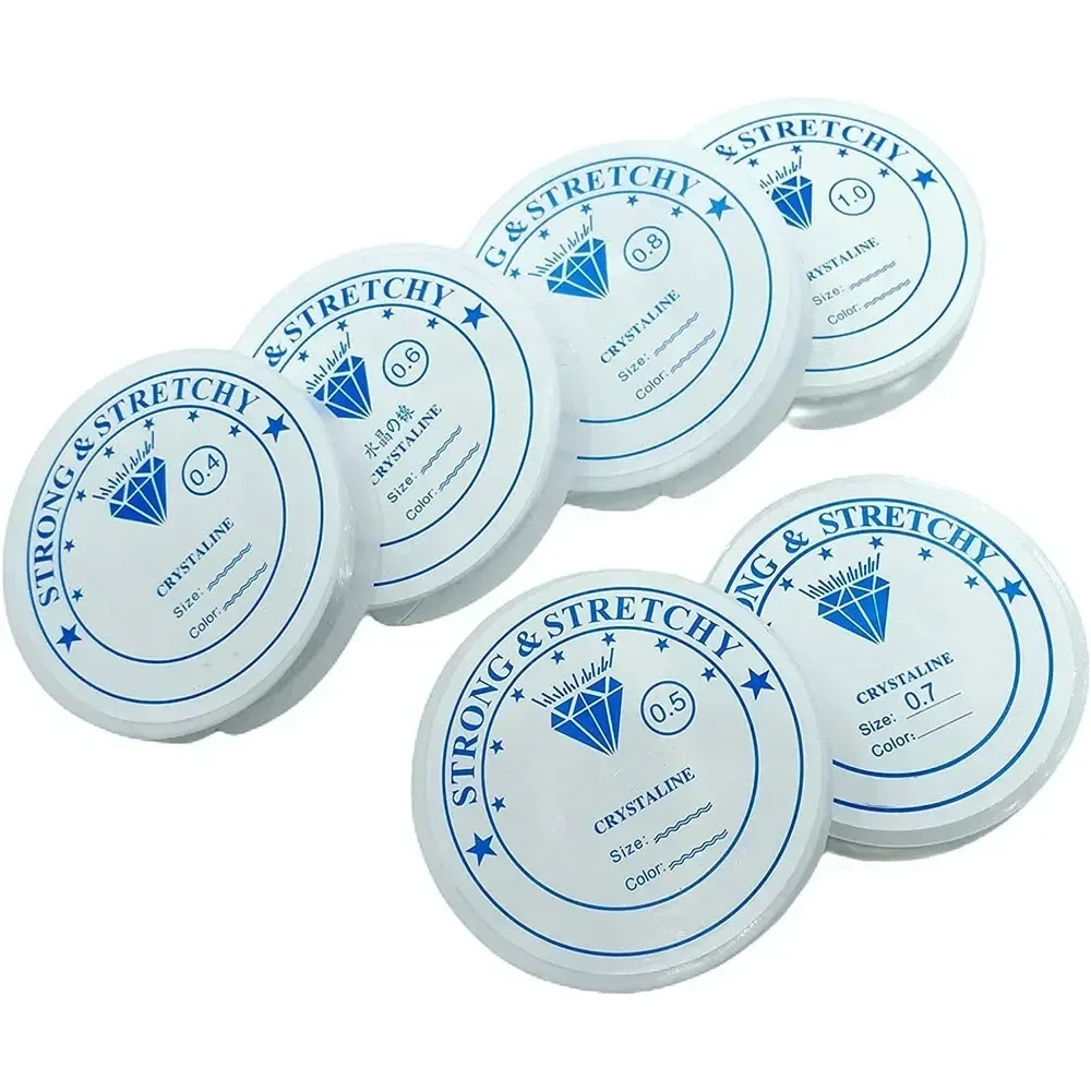 ブレスレット用の弾性コード,クリスタルコード,ストレッチビーズコード,ジュエリー作り,バッグあたり6ロール