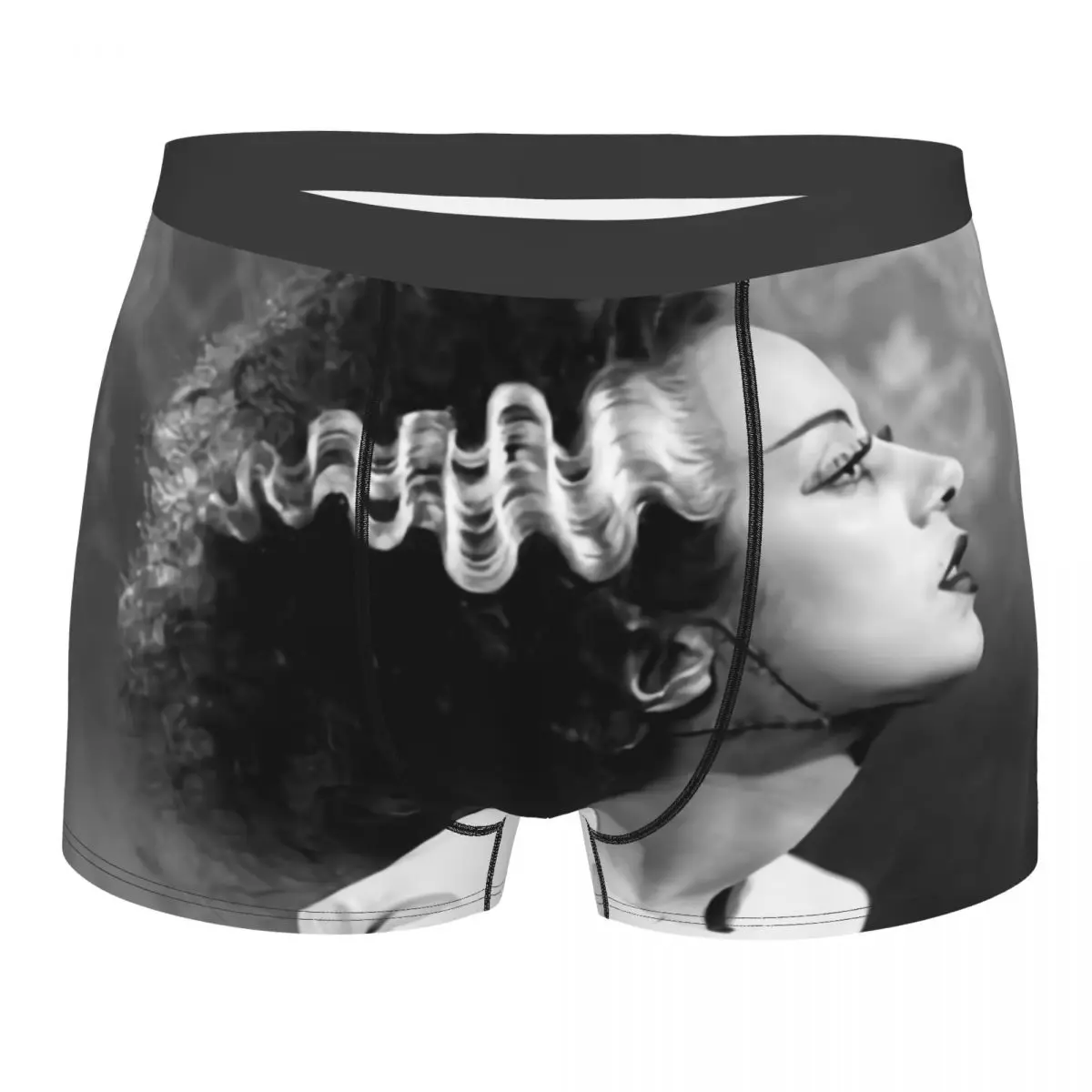 

Трусы-шорты мужские с забавной надписью «Bride Of Frankenstein»