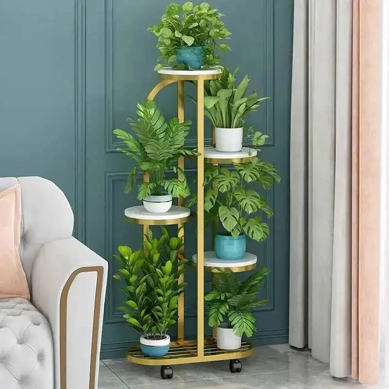 

Flower Nordic Fashion Shelf Aesthetics Living Room Balcony Simple Modern Decorations Flower Stand Indoor Plantenrek Furniture