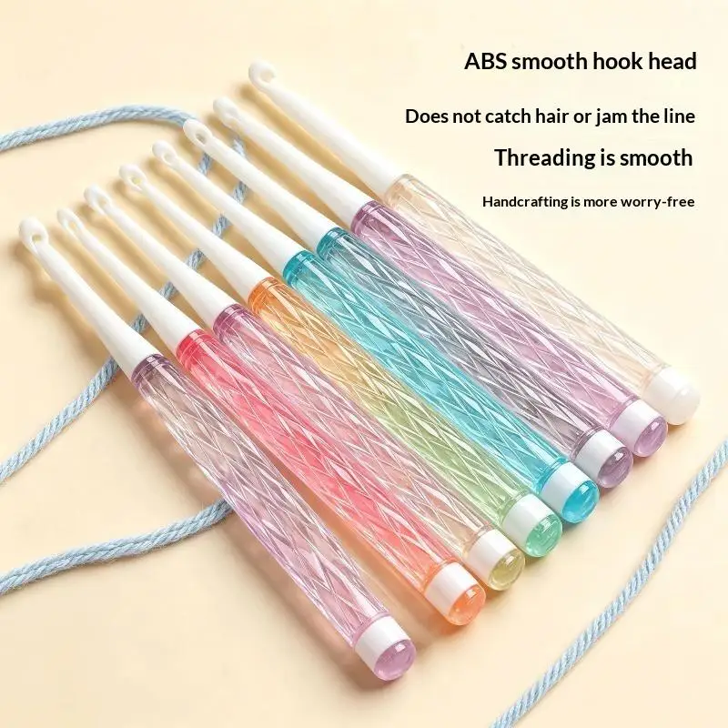 1/8-teiliges Farbiges Häkelnadel-Set, Ergonomische Häkelnadel für Anfänger, Strickwerkzeug zum Selbermachen von Pullovern – Detail 5