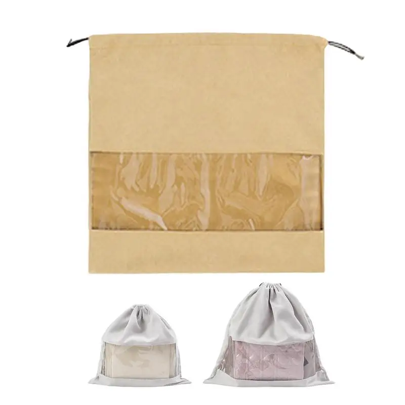 Dustproof Drawstring Storage Pouch Unique Design Soft Fleece Storage Pouch for Daily Use Versatile Drawstring Storage Bags