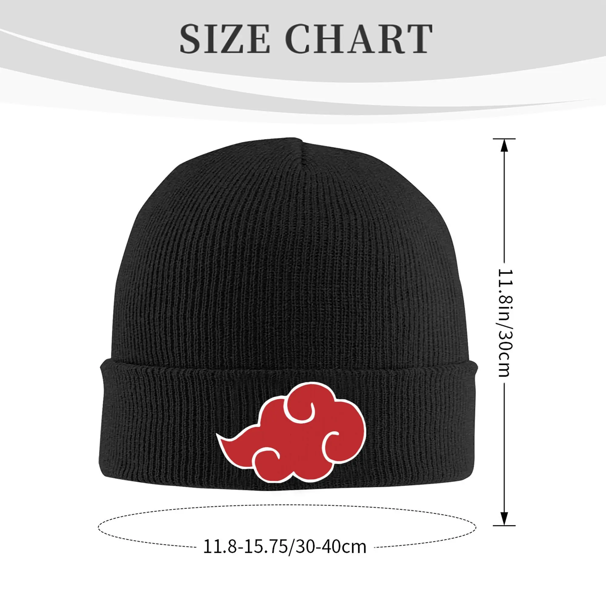 Narutos Japan Anime Akatsuki Clouds Knitted Caps for Women Men Beanies Autumn Winter Hats Acrylic  Konoha Neji Casual Caps