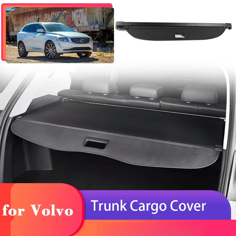 Car Trunk Cargo Cover for Volvo XC60 2008~2017 Luggage Security Shield Rear Racks Curtain Partition Privacy Accessorie 2009 2010