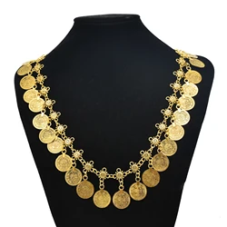 Indian Afghan Vintage Metal Coin Statement Necklaces for Women Hippie Choker Collar Necklace Tribal Turkish Party Jewelry Gift