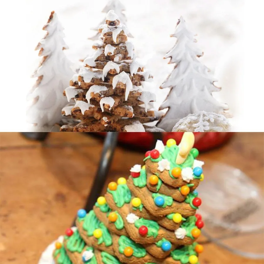 Snowflake Set - 9 Piece Stainless Steel Snowflake Ce Cutters and 3D Christmas Tree for Christmas Holiday Winter Baking