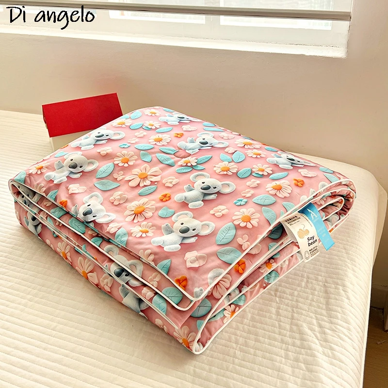 5D الرقمية سوبر مجسمة فول الصويا بارد الصيف لحاف مكيف الهواء لحاف البطانيات اللحف المفرش غطاء السرير ورقة # /ل