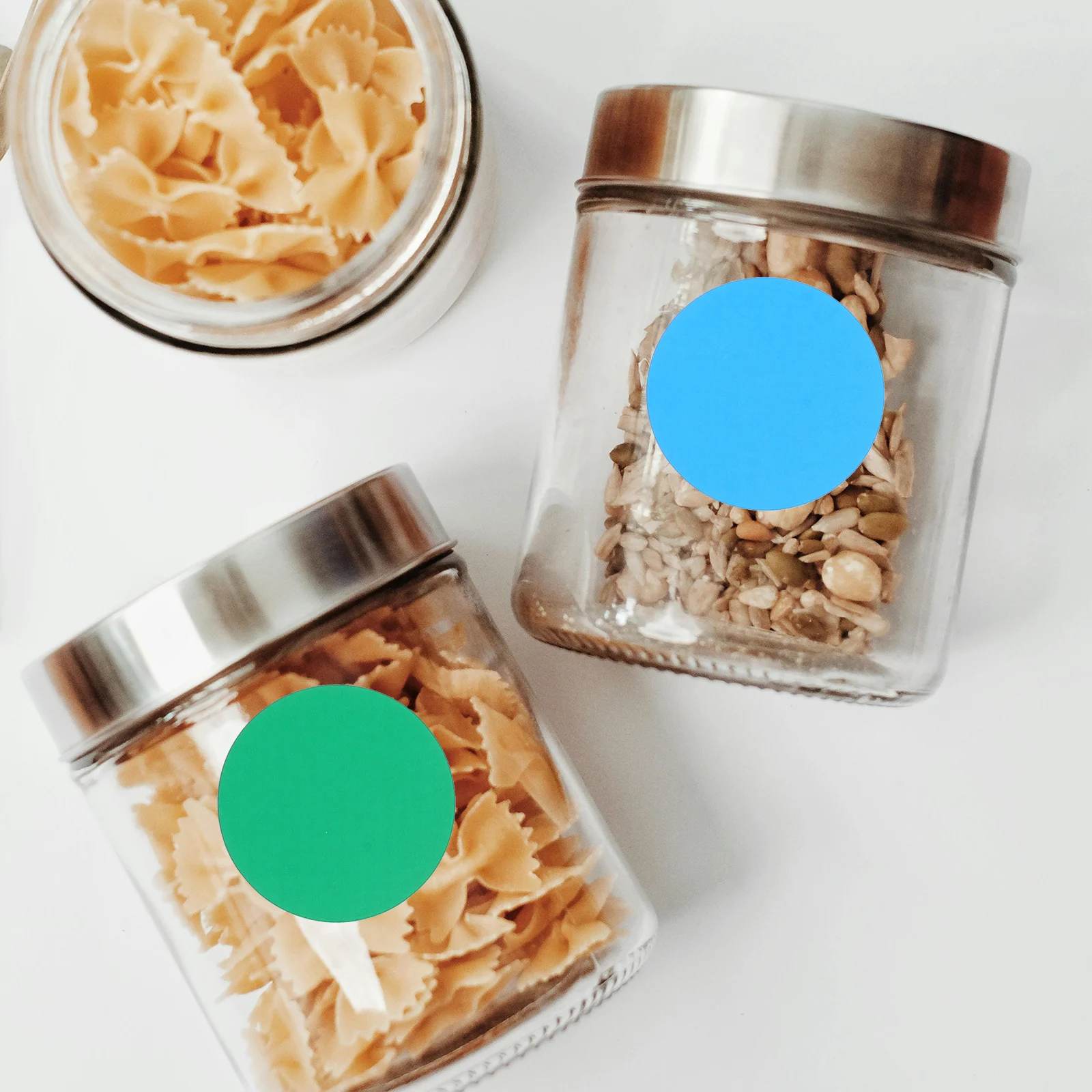 50 Blatt runde Klebeetiketten, leere Kreisaufkleber zum Verschließen von Flaschen, Paketen, Büro, Zuhause, Schule, runde Aufkleber