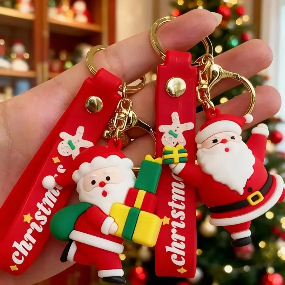Cute Santa Claus Keychain for Women’s Bags, Couple Pendant, Christmas Key Ring