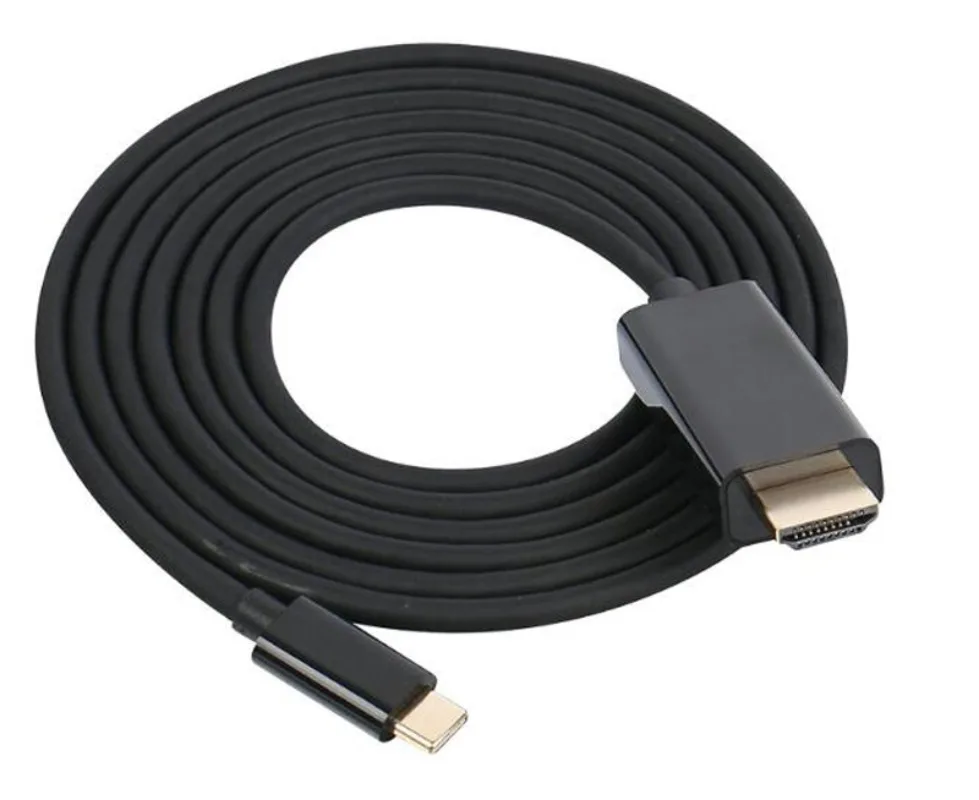 كابل محول عالي السرعة من النوع C ، USB C ذكر إلى HDMI ذكر ، فائق الدقة ، 4K ، P ، سلك توصيل وتشغيل لهاتف ذكي ، ماك بوك ، سامسنج ، m