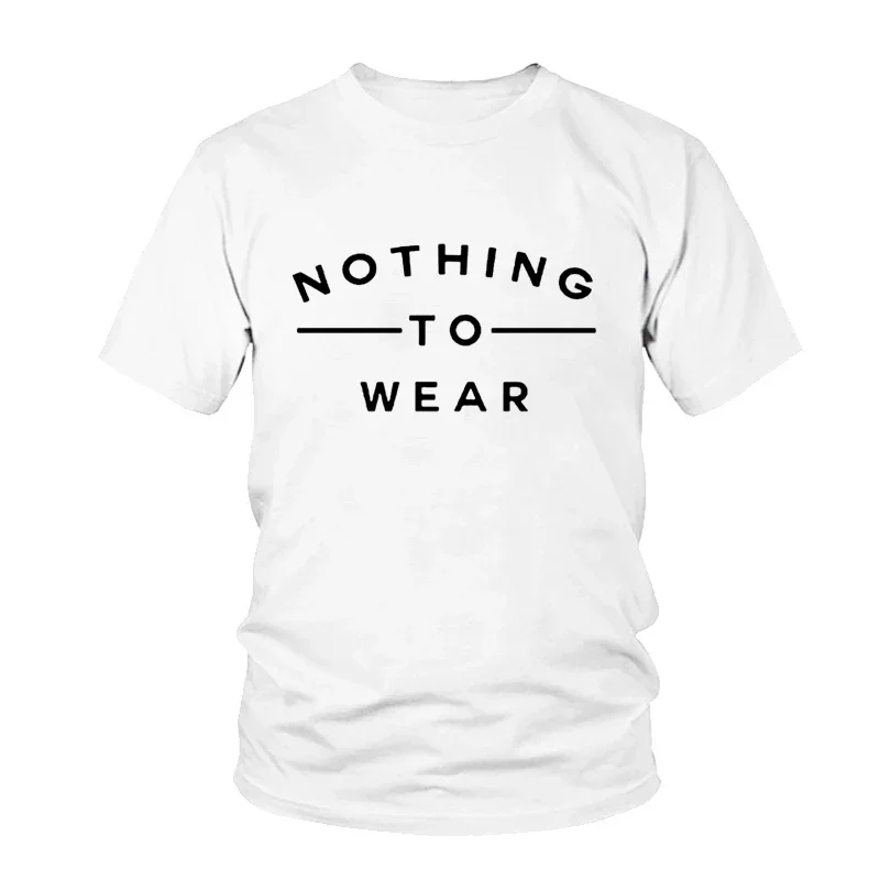 เสื้อสําหรับสุภาพสตรี Top Tee เสื้อยืด Hipster ไม่มีอะไรสวมใส่สโลแกนตัวอักษรพิมพ์ผู้หญิง T เสื้อ