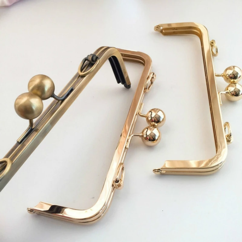 20cm High Quality Screw Metal Purse Frame Big Ball Clasp Chain Hook Bag DIY Parts Handmade Craft Bag Replacment Accessories