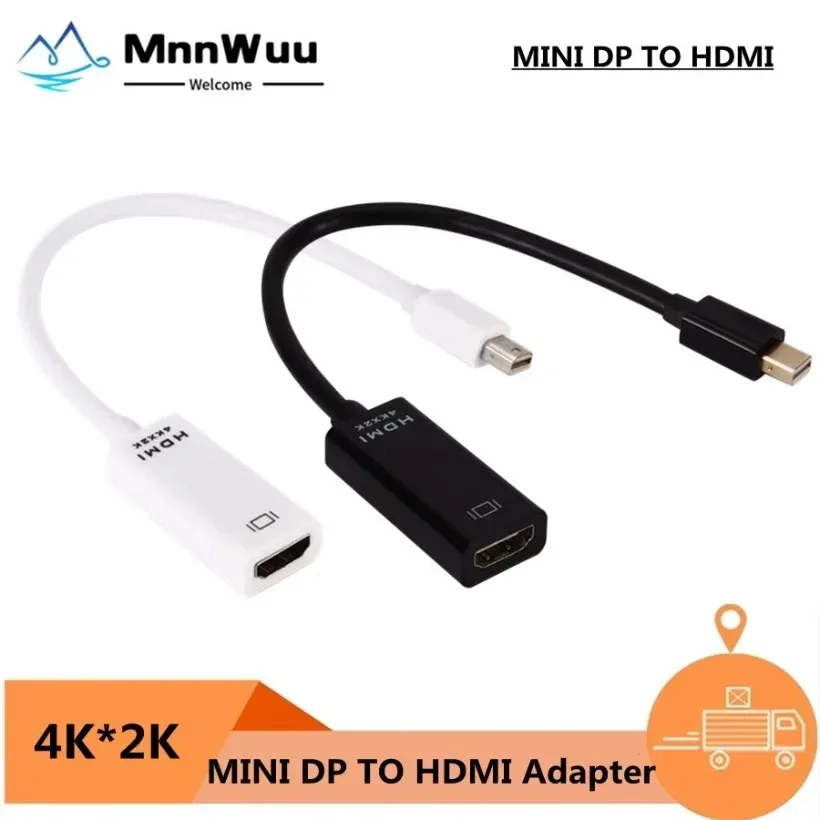 MnnWuu 4k Mini Displayport To HDMI-compatible Cable TV Projector Projetor DP 1.4 Display Port Converter For Apple Macbook Air