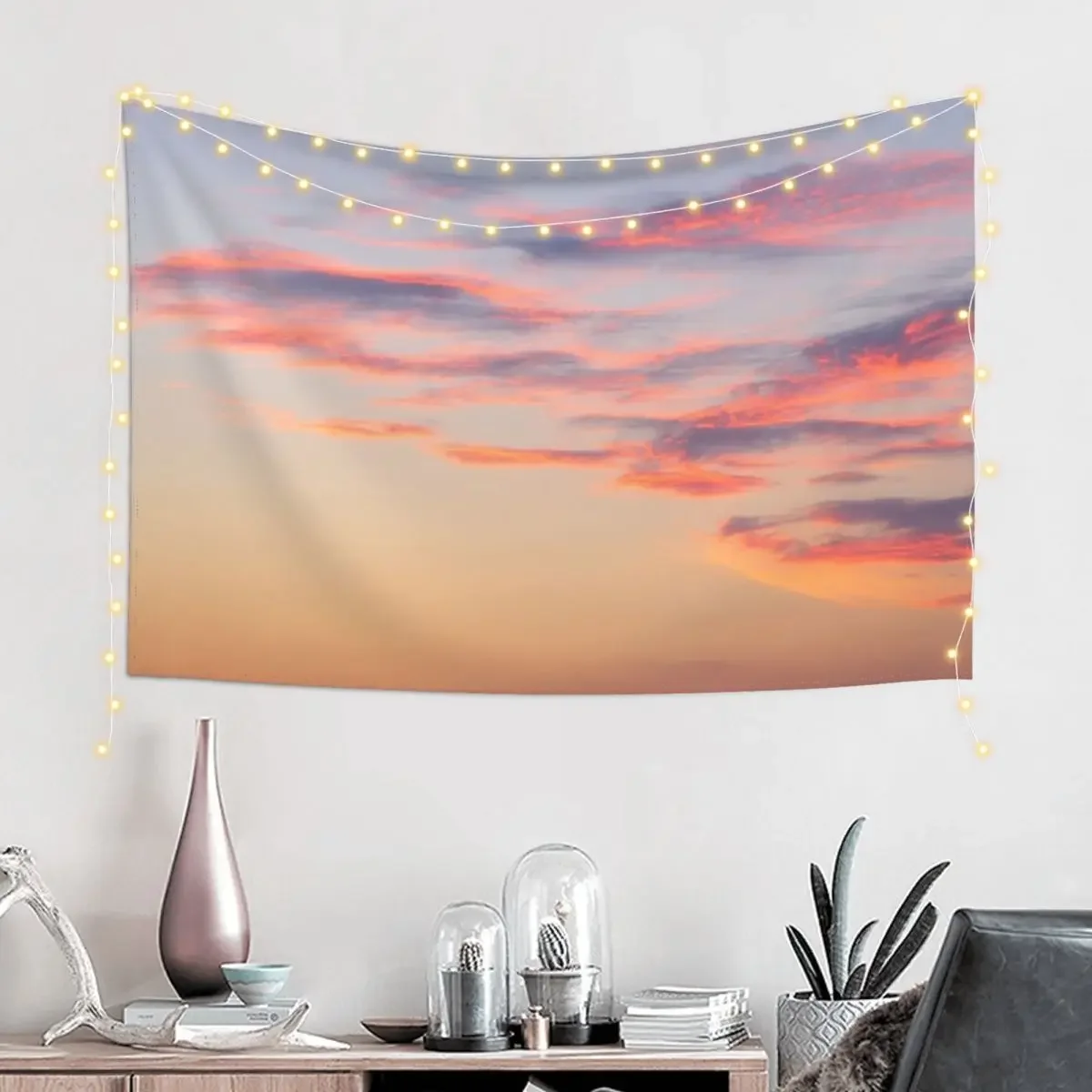 Sunset Burning Clouds Sky Tapestry For Bedroom Decorative Wall Murals Home Decorations Aesthetic Tapestry