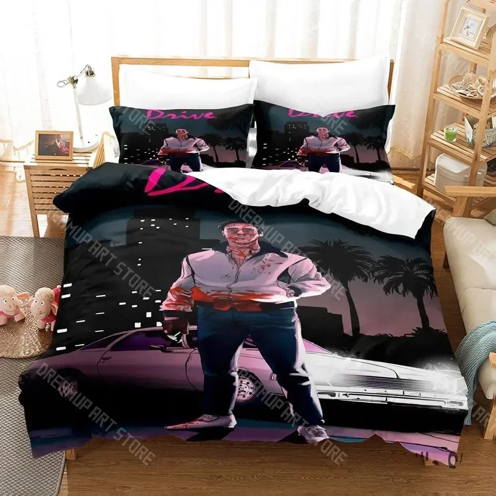 Exquisite 3D Print Drive Ryan Gosling Bedding Set Boys Girls Twin Queen King Size Duvet Cover Pillowcase Bed Boys Adult Home Tex