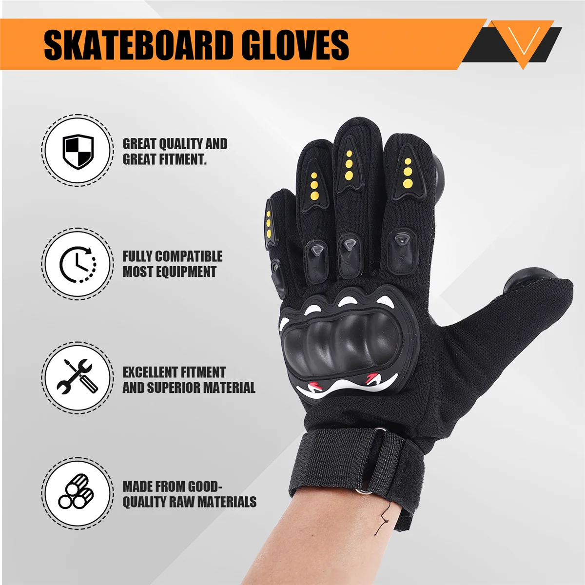 

Highly Recommended.LOSENKA Skateboard Gloves Longboard Drift Brake Turning Gloves Black
