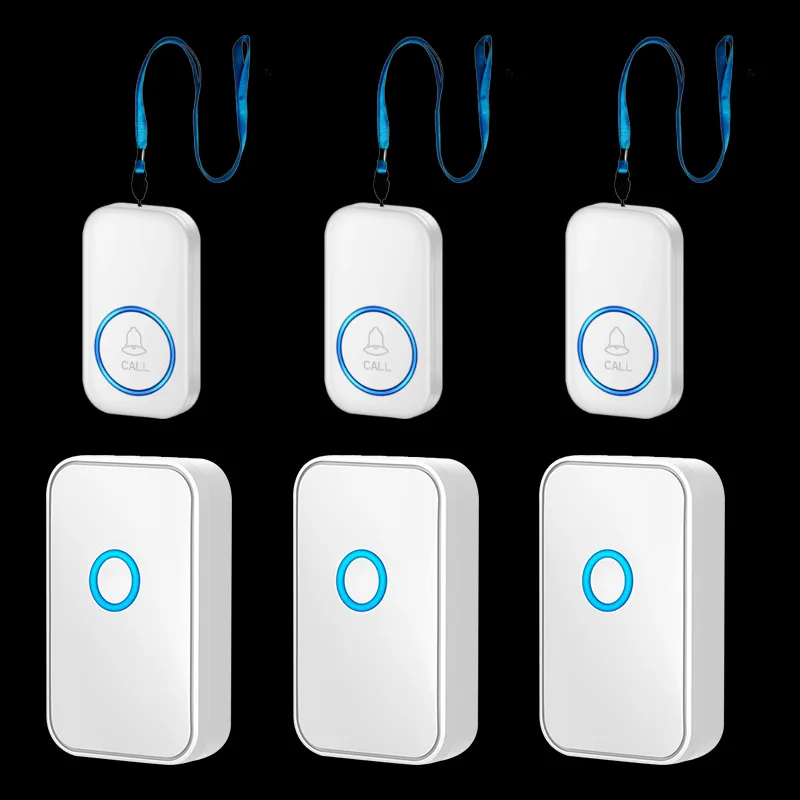 Charging elderly beeper wireless home bedside one-click emergency call for help ring the bell call the bell three drag three