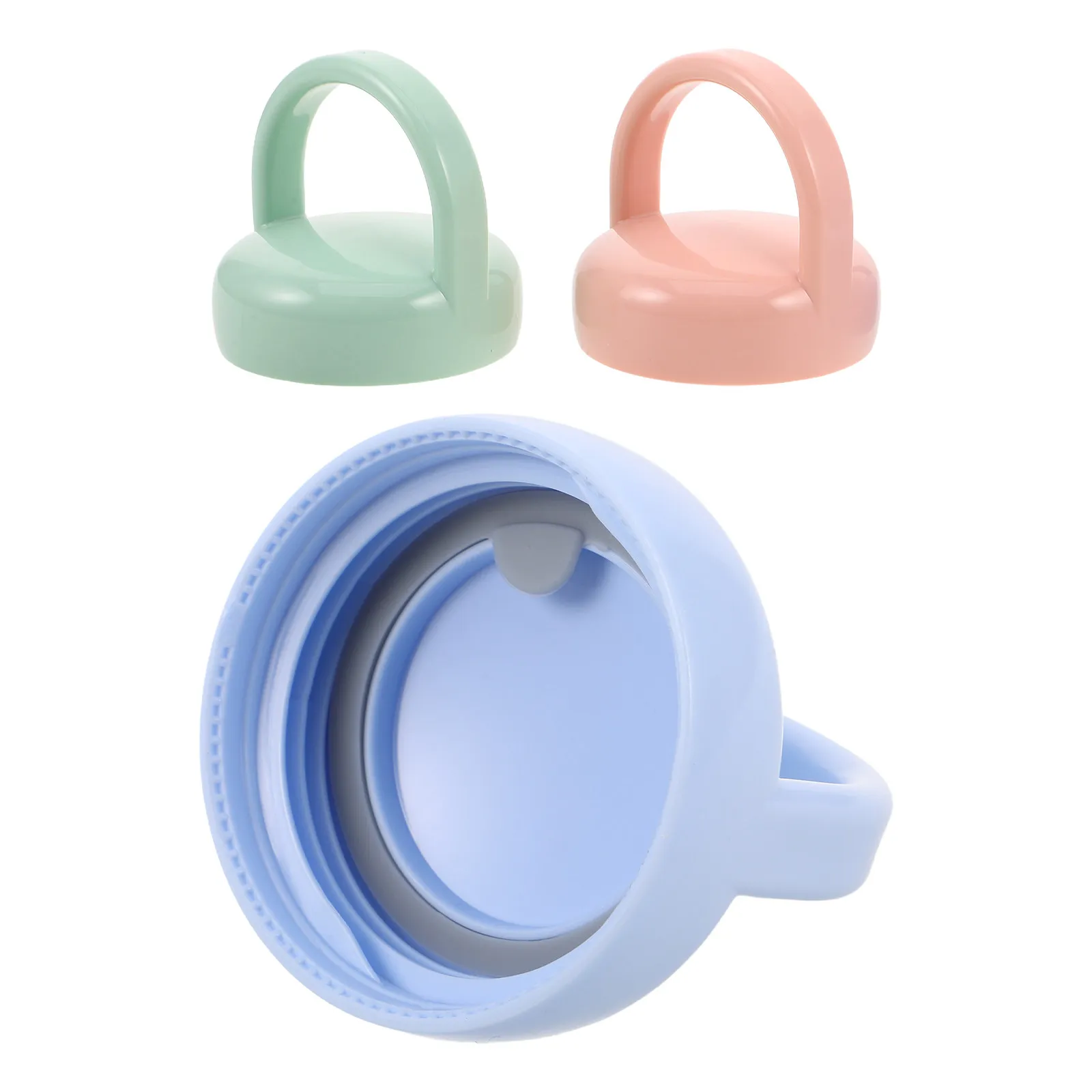 3Pcs Baby Bottle Caps Ergonomic Handle Leakproof Screw Top Lid Replacement Plastic Food Grade Milk Bottle Caps Travel Storage