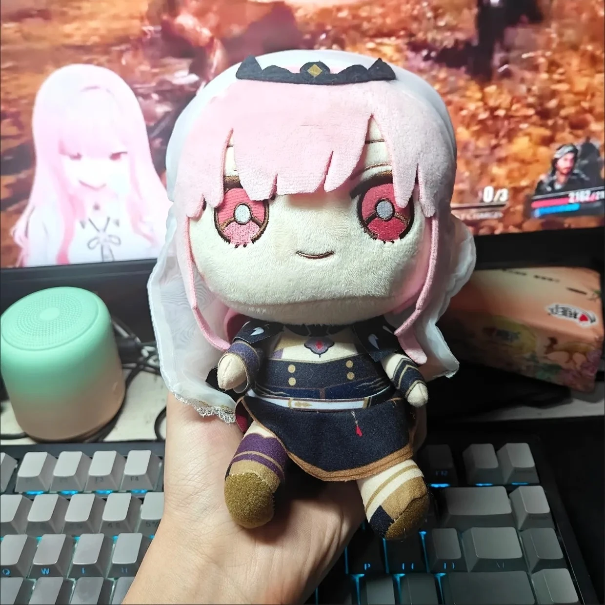 

20 см аниме мультфильм Hololive Friends с U Mori Calliope плюшевая фигурка для сидения модель куклы косплей плюшевая подушка рождественские подарки