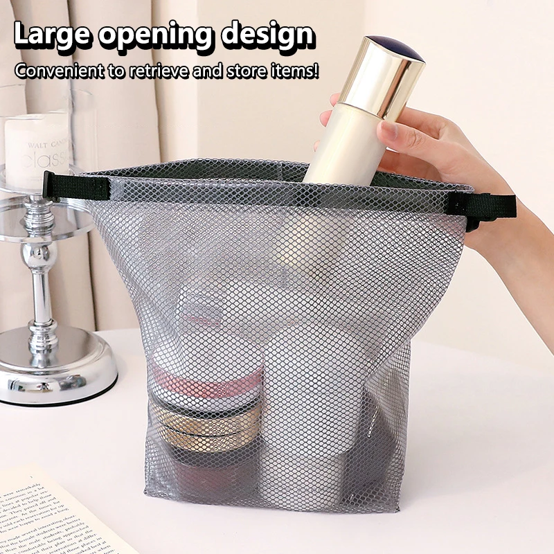 Portable Large Capacity Shopping Bag Snap Toiletry Bag Transparent Waterproof Tote Bag Cosmetic Storage Bag Handbag