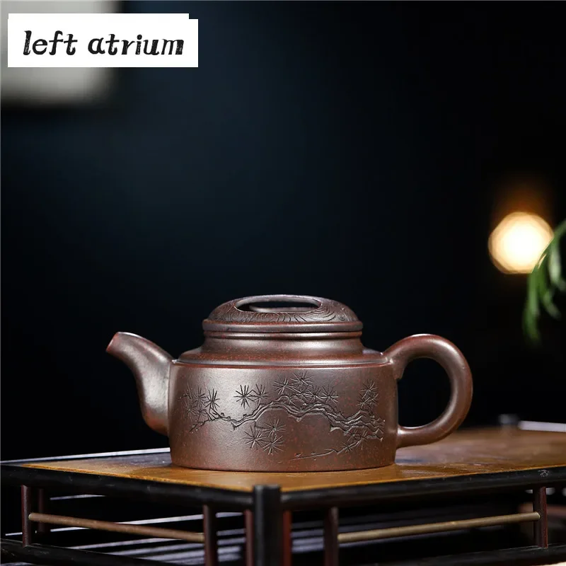 320 мл высококачественные чайники Yixing из фиолетовой глины, горшок Dezhong ручной работы, железо, красный песок, грязевой чайник, чайный сервиз Zisha, принадлежности для напитков 320 мл высококачественные чайники Yixing из фиолетовой глины, горшок Dezhong ручной работы, железо, красный песок, грязевой чайник, чайный сервиз Zisha, принадлежности для напитков