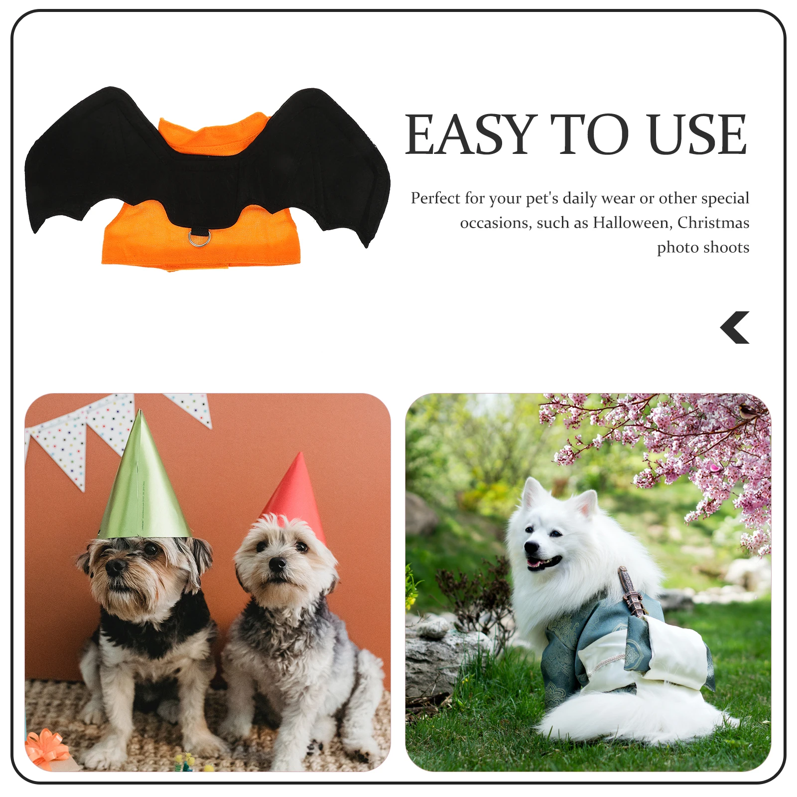

Bat Wings Pet Cosplay Clothes Dog Costume Prop Halloween Clothing Pets Costumes