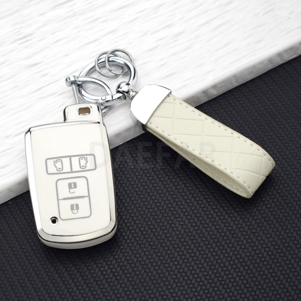 TPU Auto Shell Holder Fob For Toyota Corolla Camry RAV4 Highlander Auris CHR Avalon Land Cruiser Keychain Car Key Case Cover