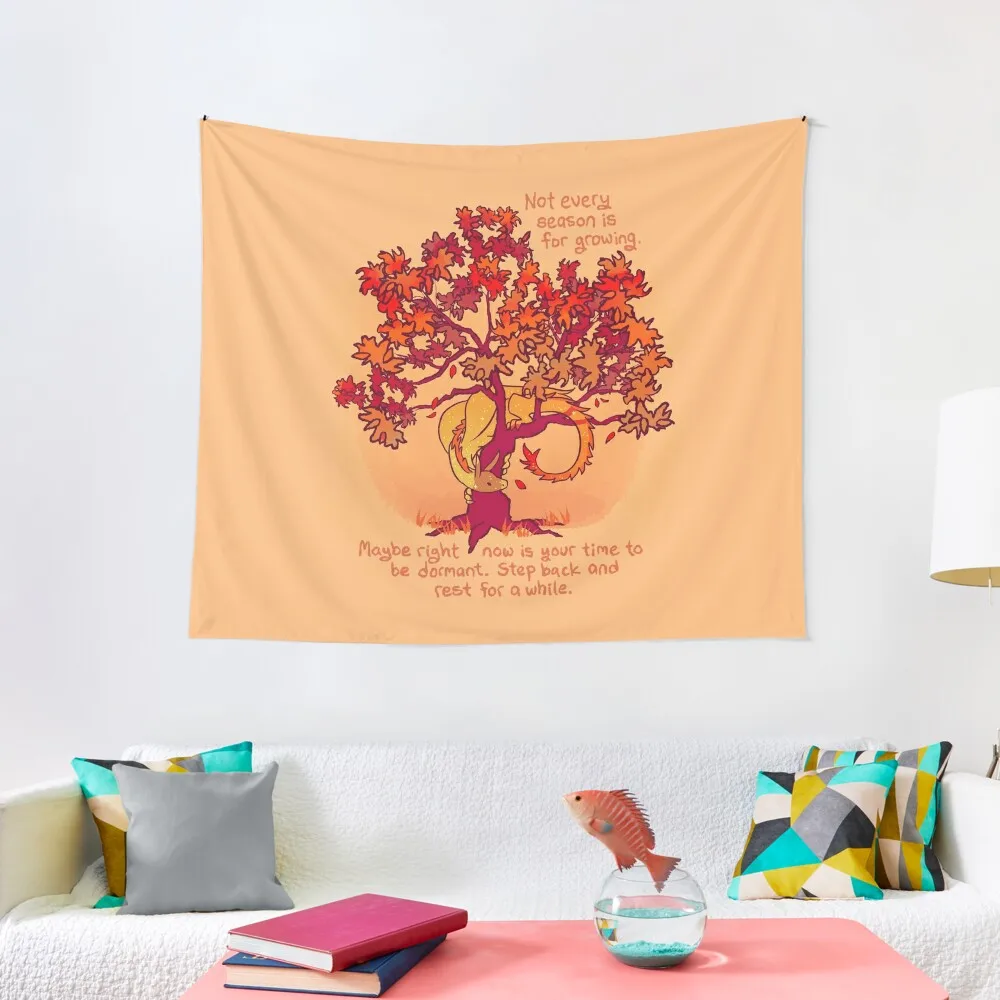 Not Every Season is For Growing Fall Dragon Forest Spirit Tapestry Carpet Wall For Bedroom Tapestry